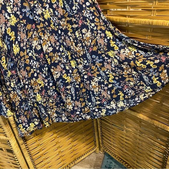 Umgee Floral Long Sleeve Women's tunic Top small trapeze flowy boho cottagecore - Picture 6 of 9